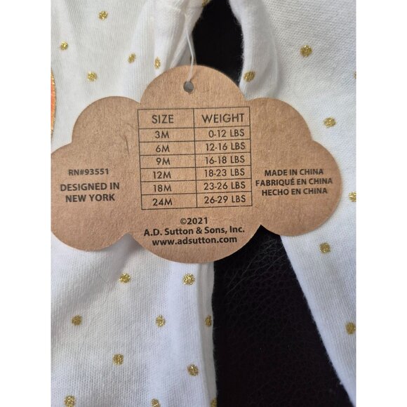 Baby Essentials Halloween Pumpkin Baby Outfit Set 9M - Picture 6 of 9